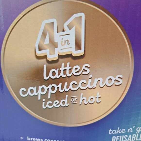 Mr. Coffee 4-in-1 Single-Serve Latte Iced and Hot Coffee Maker - Black (2175542) - Picture 4 of 15